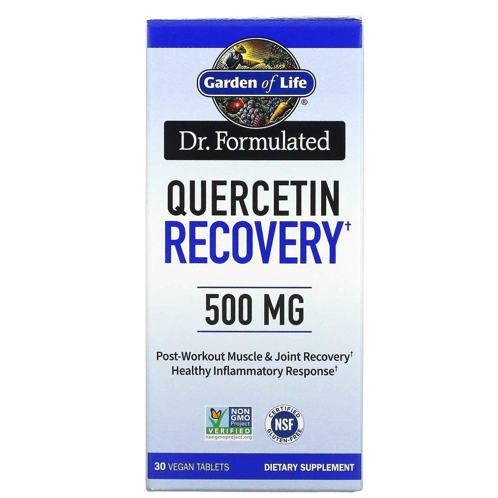 Dr. Formulated, Quercetin Recovery, 500 mg, 30 Vegan Tablets, Garden of Life