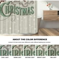 thumbnail image 4 of Red Christmas Christmas Merry Lettering Decor Shower Curtain Set,White Snowflake Polyester Shower Curtain for Shower Stall Bathroom Waterproof with 12 Hooks 72x72 Inch, 4 of 5