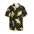 thumbnail image 2 of Daiia Banana Hawaiian Shirt for Men Gentle Cotton Regular Short Sleeve Casual-3X-Large, 2 of 9