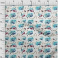 thumbnail image 2 of oneOone Coton Flex Bleu Turquoise Tissu Verre/vanille et Appareil Photo Voyage Matière de Robe Tissu Imprimé Tissu au Mètre 40 Pouces de Large, 2 of 4