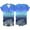 Blue, variant on ASFGIMUJ Plus Size Tops For Women Casual Double Gradient Printed Short Sleeved Let Them Misunderstand You V Neck Shirt Tshirts Shirts For Women