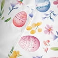 thumbnail image 6 of Spring Easter Valances for Windows Pink Blue Easter Egg Flower Rod Pocket Curtain Valance Window Treatment Short Curtains for Kitchen Living Room, 60"x18", 6 of 9