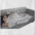 thumbnail image 6 of Travel Soft Flannel Fleece Blanket, Vintage Old Rubber Stamps Tourist Passport Visa Certificate Vacation Holiday Theme, Cozy Plush for Indoor and Outdoor Use, 60" x 80", Multicolor, by Ambesonne, 6 of 6