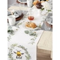 thumbnail image 6 of Contemporary Home Living Embroidered Bee Kind Reversible Cotton Placemats - 19"- White and Black-, 6 of 6