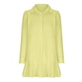 thumbnail image 3 of Lmnyox Tunic Shirt Dress for Women Long Sleeve Short Dress Button Up Ruffle Flowy Casual Dress, 3 of 5