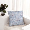thumbnail image 6 of Pofeuu Blue Butterfly Print Double-sided plush pillowcase Square Throw Pillow Covers Pillows Cover for Living Room Bedroom Sofa Couch Cushion Cover（No pillow core）-18"x18", 6 of 7