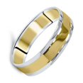 thumbnail image 2 of Pompeii Mens 14K Gold Two Tone Plain Polished Wedding Band Ring (,), 2 of 5