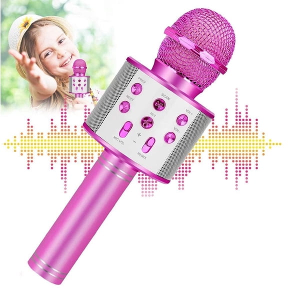 Kids Karaoke Microphone,Bluetooth Karaoke Microphone Wireless - Perfect Christmas Birthday Gifts for Girls Toys