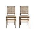 thumbnail image 2 of Linon Foster Woven Back Folding Dining Chair, Set of 2, Natural, 2 of 26