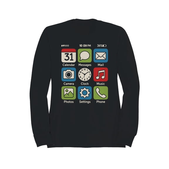 Retro Mobile App Icons Men's Sweatshirt