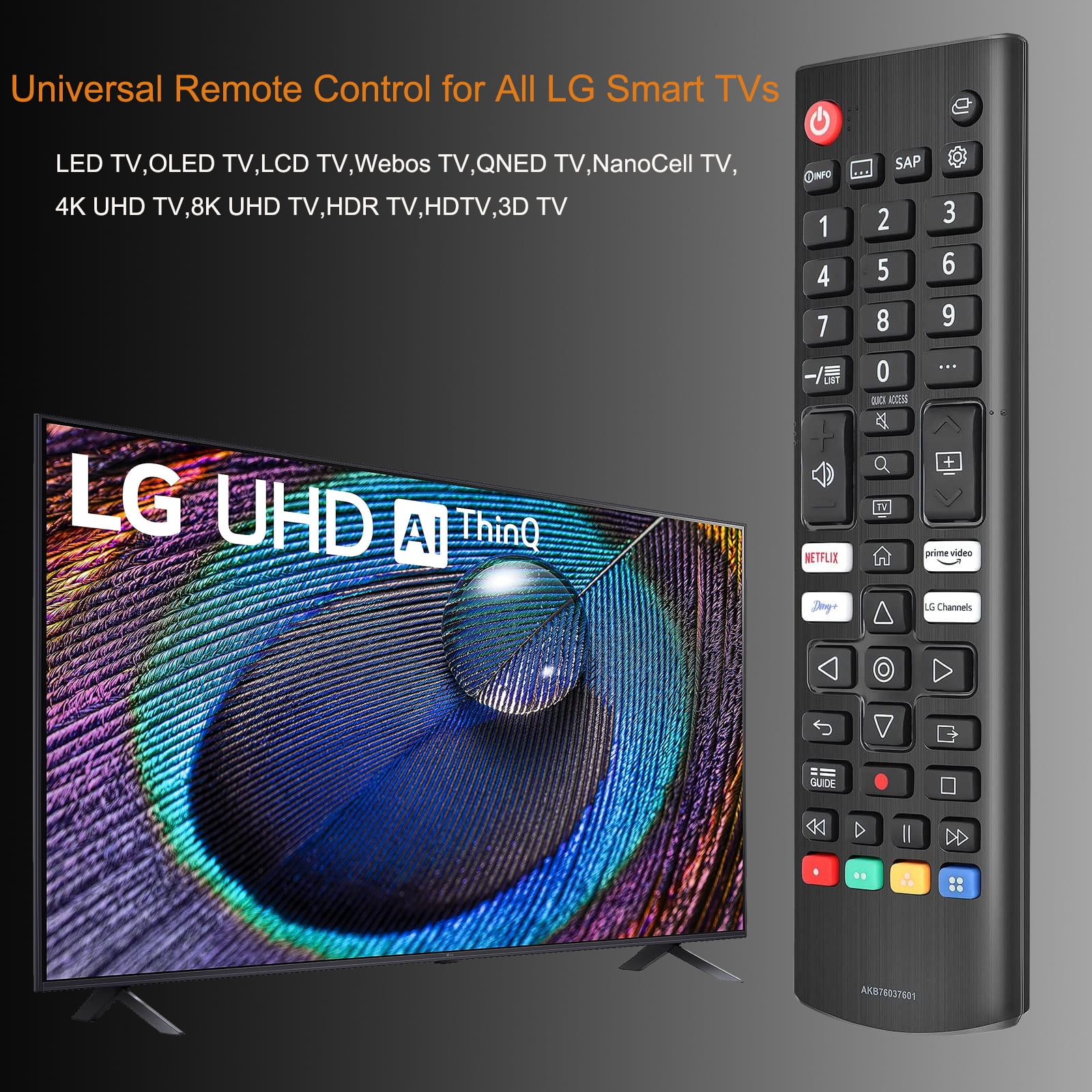 Universal for LG Smart TV Remote Control Replacement ,All Models LCD LED 3D HDTV Smart TVs AKB75095307 AKB75375604 AKB74915305