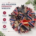thumbnail image 5 of 250th Anniversary Patriotic Wreath, 3D Eagle Memorial Wreaths, Patriotic Wreaths for Front Door, Red White and Blue Wreath, All-Weather Farmhouse Outdoor Holiday Decoration Independence Day Decor,A, 5 of 11