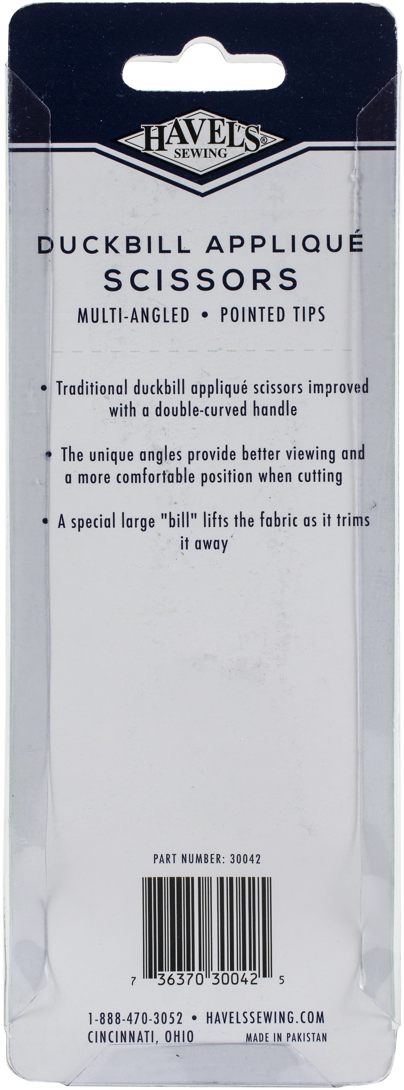 Havel's Multi-Angled Duckbill Applique Scissors 5.5"-Pointed Tip