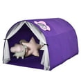 thumbnail image 1 of YOPTOP Tente de Lit pour Enfants Tente de Jeu Maisonnette Portable Lit Simple avec Sac de Transport Bleu, Violet, 1 of 10