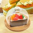 thumbnail image 1 of HAMPPLIES Glass Cloche Dome Cake Holder With Lid Dustproof Display 1 Set, 1 of 8