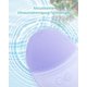thumbnail image 2 of Cepillo de limpieza facial, resistente al agua, vibración sónica para limpieza profunda, exfoliación y masaje, carga inductiva (púrpura), 2 of 5