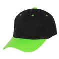 thumbnail image 1 of Curve Bill Adjustable Baseball Cap, Black/Lime, 1 of 1