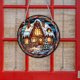 thumbnail image 4 of Decoración colgante de vitral de calabaza de Halloween, 4 of 5