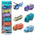 thumbnail image 1 of Children's Toy Car Engineering Military Set Cartoon Small Car Model Boy Gift, 1 of 4