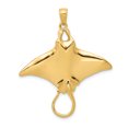 thumbnail image 1 of 14K Yellow Gold Manta Ray Pendant, 1 of 2