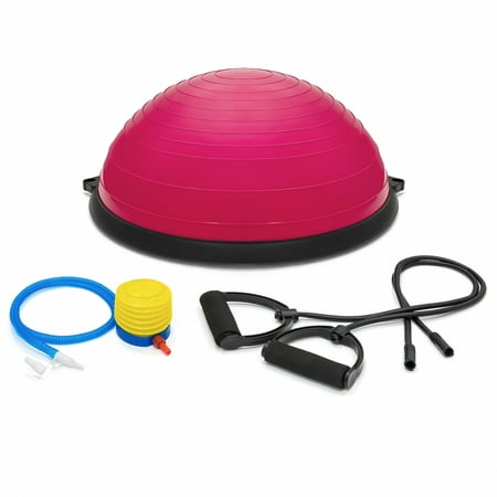 Best Choice Products Yoga Balance Trainer Exercise Ball for Arm, Leg, Core Workout w/ Pump, 2 Resistance Bands, (Best Core Exercises For Athletes)