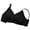 Black, variant on Sokhug Bras for Women Fashion Plus Size Wire Free Printing Comfortable Push Up Hollow Out Underwear