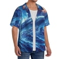 thumbnail image 4 of Honeii 's Beautiful Ocean Dolphin for men's short-sleeved button-up collared shirt featuring a pocket, perfect for beach vacations, and travel adventures., 4 of 5