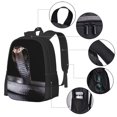 thumbnail image 2 of Sikiie Black Cobra Snake Print Simple Backpack, Large Capacity Adjustable Shoulder Strap Campus Backpack Travel Sports Bag, Unisex, 2 of 6