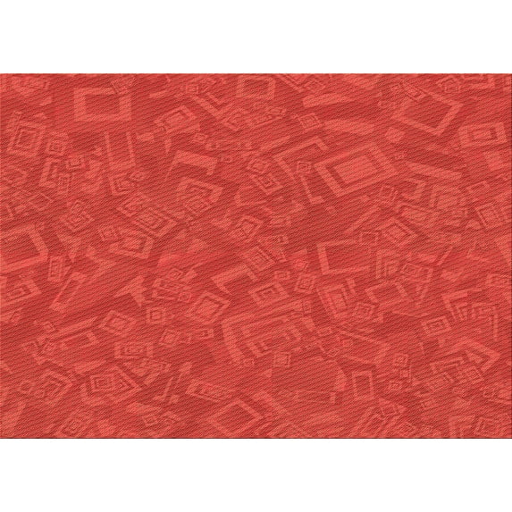 Ahgly Company Machine Washable Indoor Rectangle Transitional Red Area Rugs, 3' x 5'