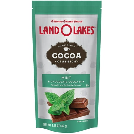 Cocoa Classics Mint Cocoa Mix, Hot Chocolate, Made with Nonfat Milk, Just Add Hot Water, Make Hot or Iced Cocoa, Gluten Free & Kosher Dairy Friendly, 1, 1.25oz Packet