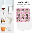 thumbnail image 5 of Leather Coasters with Heat-resistant for Drinks, Funny Cute Cat Ice Cream Pink Cup Coasters Cup Pad Mat for Tabletop Protection, Coffee Table, Office Desk and Housewarming Gift, 5 of 5