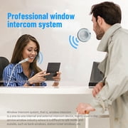 KOQICALL Dual-Way Window Speaker Intercom System with Microphone and Speaker - Talk through glass intercom for Business, Bank, Ticket Window