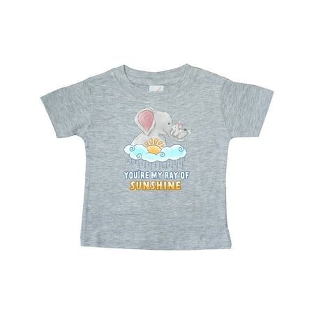 

Inktastic You re My Ray Of Sunshine Cute Elephants Rainclouds and Sun Gift Baby Boy or Baby Girl T-Shirt