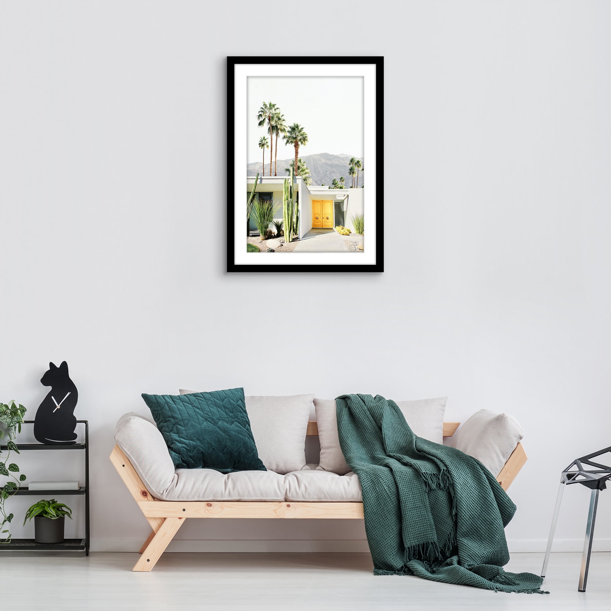 Americanflat 24x34 Poster Frame with Polished Plexiglass with 20x30 Mat Display Photo Epic Collection - Black