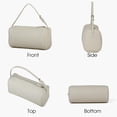 thumbnail image 3 of Bandolera DONNAIN Premium de piel granulada blanca, 3 of 5