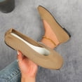 thumbnail image 6 of Domzle Women’s Ballet Flat Shoes Knit Dress Shoes Round Toe Slip On Ballerina Flats for Woman Low Wedge Comfort Soft Khaki, 6 of 6