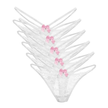 

Mrat Seamless G-Strings Comfort Women’s Panties Cotton Thongs Bow Tie Women s Open File Pants Perspective Temptation Underwear Women s Fashion Hot G String Low Rise Female