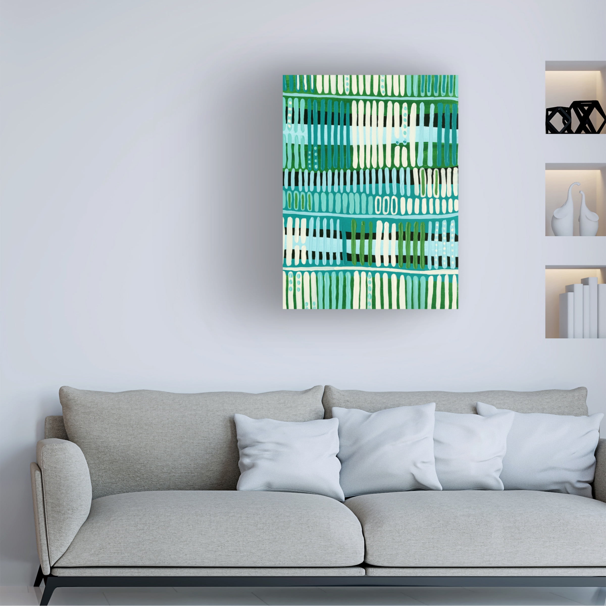 Regina Moore 'Teal Pattern I' Canvas Art