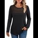 thumbnail image 3 of Blusas de Larga para Mujer, Blusas Elegantes e Informales, Camisetas de Encaje para Negocios, Moda de Otoño 2025. Negro XL, 3 of 7