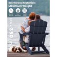 thumbnail image 3 of LINLINPAPA Folding Adirondack Chair, HDPE All-Weather Adirondack Chair, Navy, 3 of 8