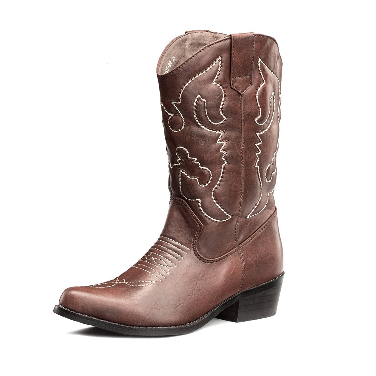 SheSole - SheSole Women's Western Cowgirl Cowboy Boots Brown - Walmart ...