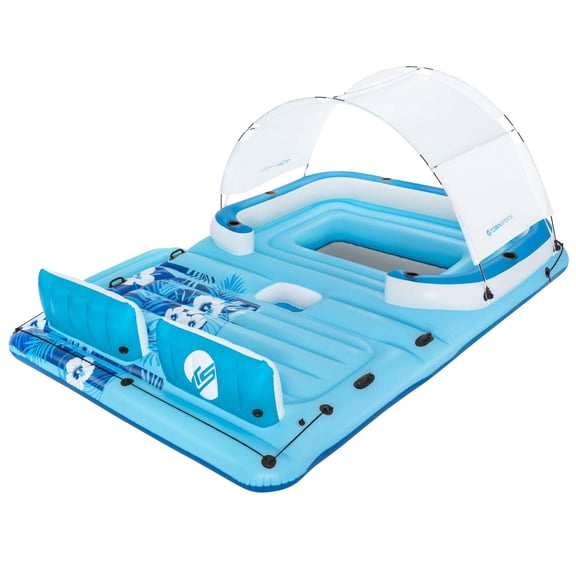 Tobin Sports LakeDay 6-person Inflatable Party Island (8 ft 8 in x 12 ft 3 in)