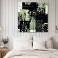 thumbnail image 2 of Wall Art Prints, Sage Green Black Framed Canvas Prints for Bedroom Living Room Bathroom Office, Modern Abstract Art Botanical Gallery Wrap Wall Art Poster for Gifts Home Decor 24"x24", 2 of 9