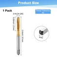 thumbnail image 3 of Uxcell 1-Pack 3/16-24 UNC Metric Thread Tap, HSS Titanium Coated 61mm Length Straight Flute Right Hand Thread Screw Tapping Tool, 3 of 7