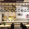 thumbnail image 4 of Modern Farmhouse Vibe Ceiling Light, Geometric Lampshades Pendant Lighting for Corridor, Balcony, Stairs (30Cm Ceiling Diameter, Adjustable Rope Length), 4 of 6