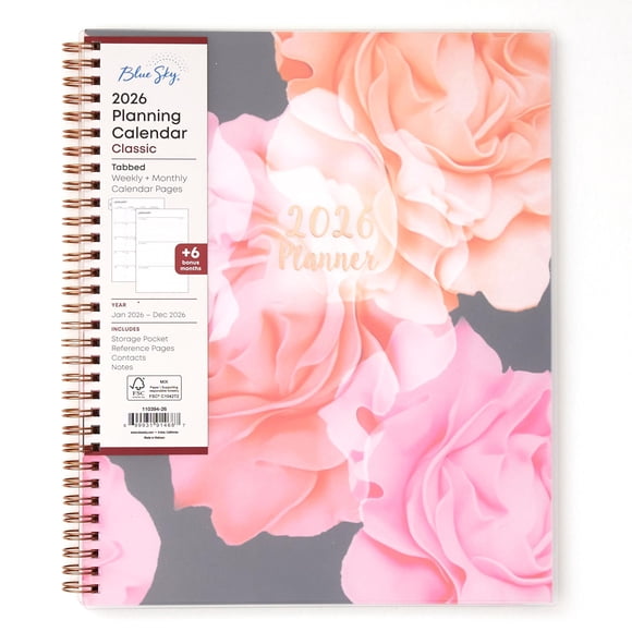 Agenda Blue Sky 2026 semanal y mensual 22 x 28 cm