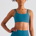 thumbnail image 2 of Sujetador deportivo piel respirable nylon cuadrado cuello corriendo Yoga Tank Top para las mujeres, 2 of 6