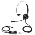 thumbnail image 2 of Twowood auricular U900 H510 Teléfono Auriculares Teléfono Alta Fidelidad Reducción de ruido transpirable 3.5mm RJ9 MIC Cable Long Cable Call Center Auriculares para telemarketing, 2 of 6