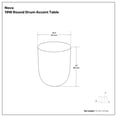 thumbnail image 2 of Simpli Home Nova 19 inch Wide Hammered Iron Round Accent Table, Penny Ombre, 2 of 2