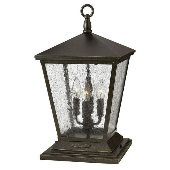 4 Light Large Outdoor Low Voltage Pier Mount Lantern in Traditional Style 11 inches Wide By 19.75 inches High-Regency Bronze Finish-E26 Medium Vintage